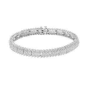 1 Carat T.W. Diamond Sterling Silver Bracelet